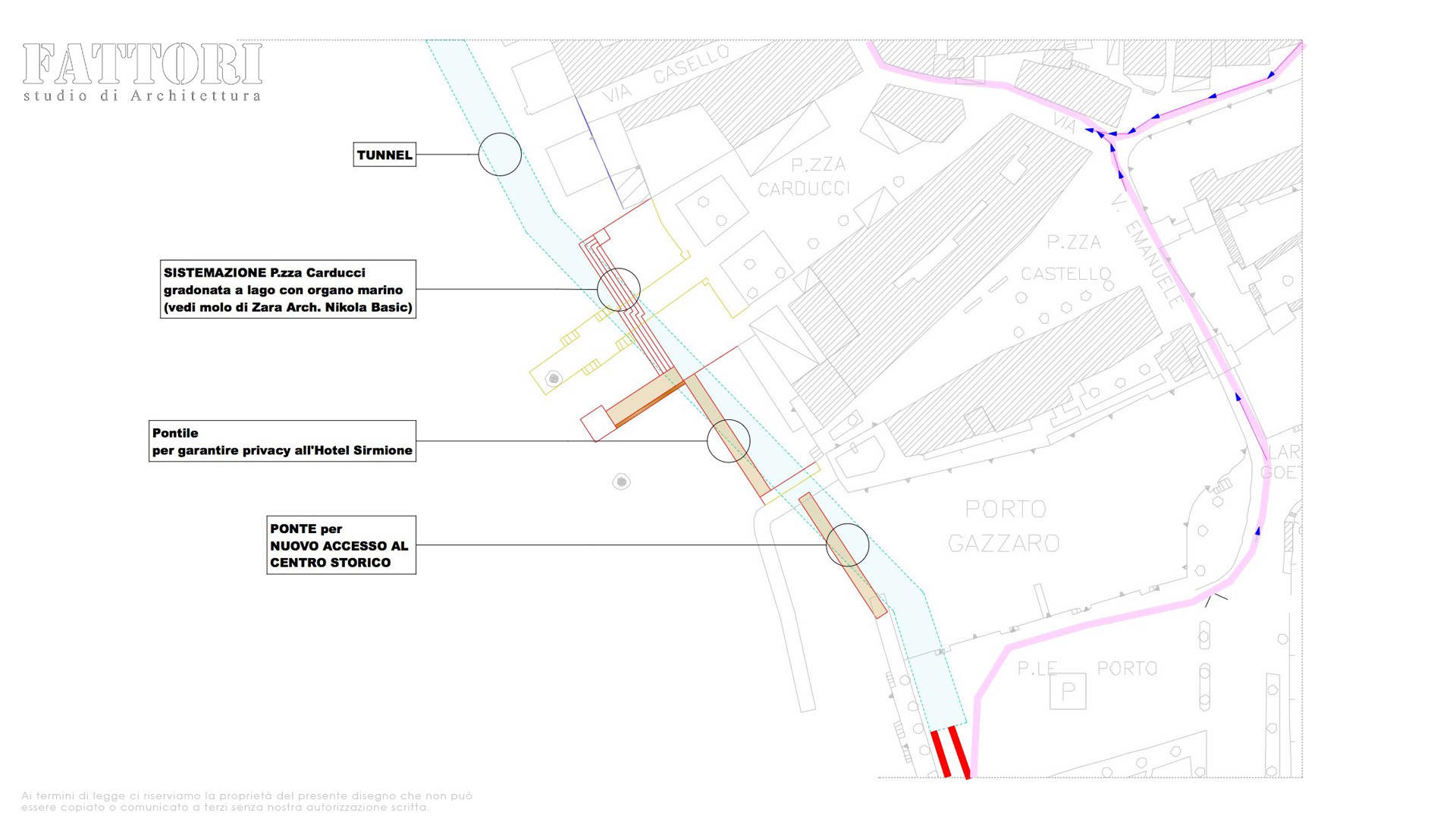 Studio di Architettura Fattori Fausto - Viabilità Sirmione il progetto - Tunnel sotto lago di garda